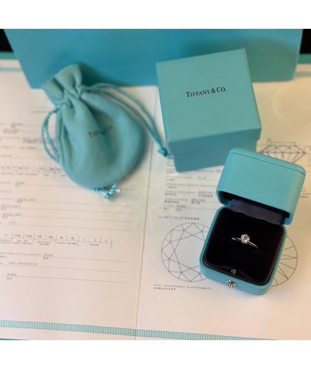 TIFFANY&CO Серебряное платиновое кольцо, фото 3