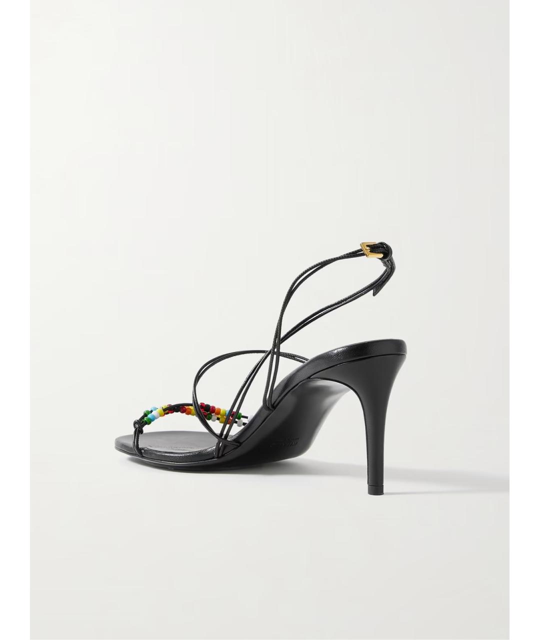 KHAITE Черные кожаные босоножки, фото 3