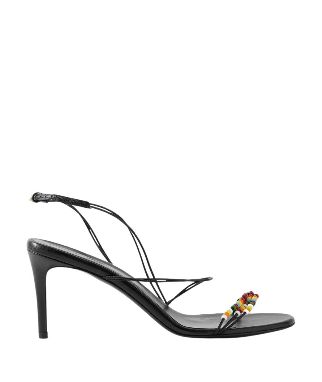 KHAITE Черные кожаные босоножки, фото 1