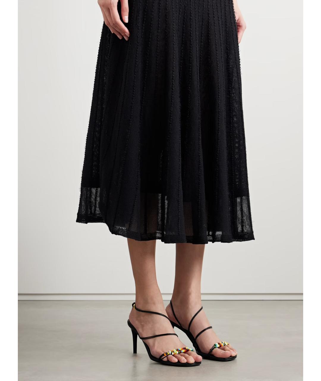 KHAITE Черные кожаные босоножки, фото 2