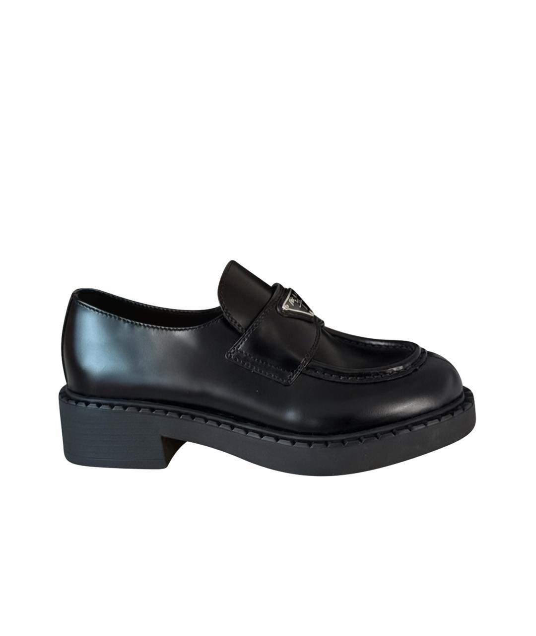 PRADA Черные лоферы из лакированной кожи, фото 1