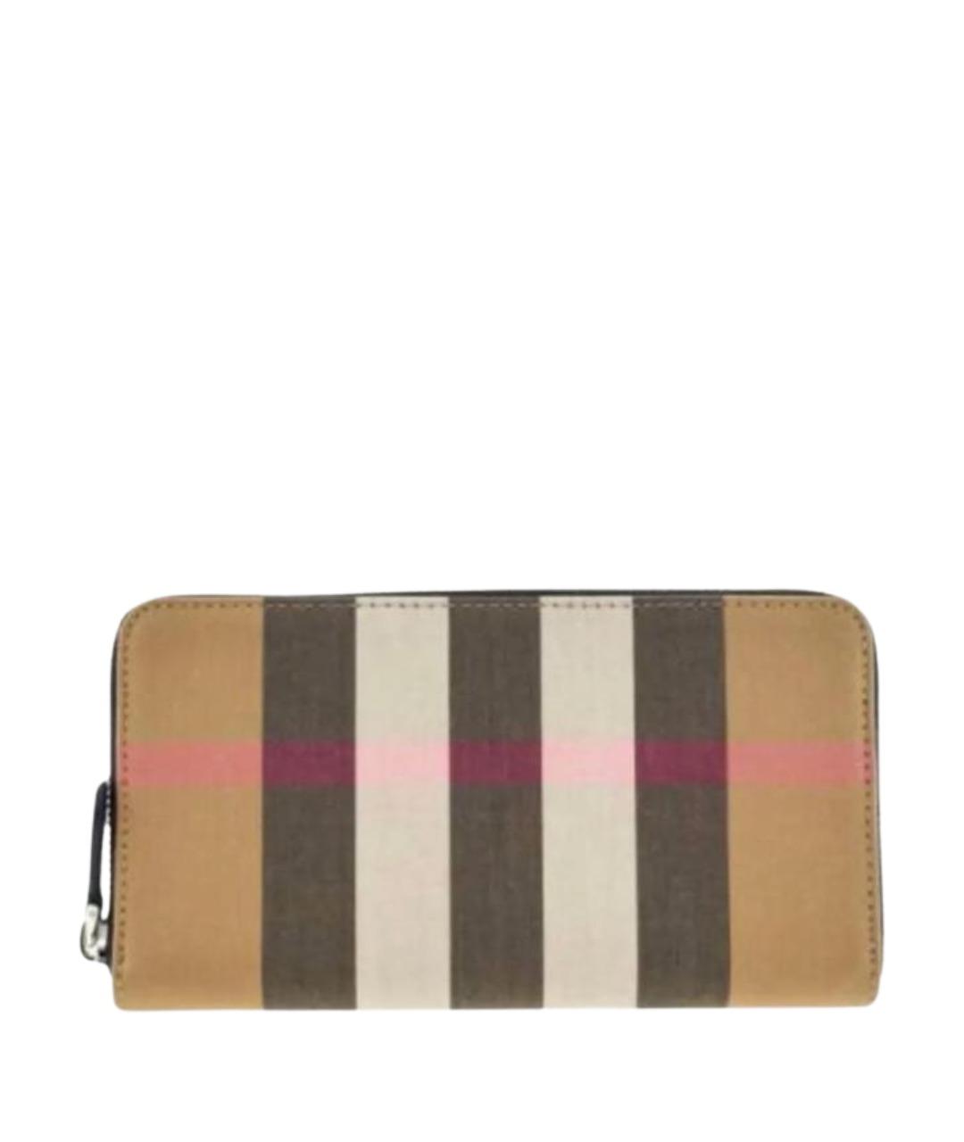 BURBERRY Бежевый кожаный кошелек, фото 1