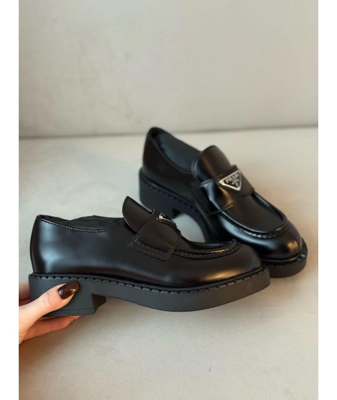 PRADA Черные лоферы из лакированной кожи, фото 8