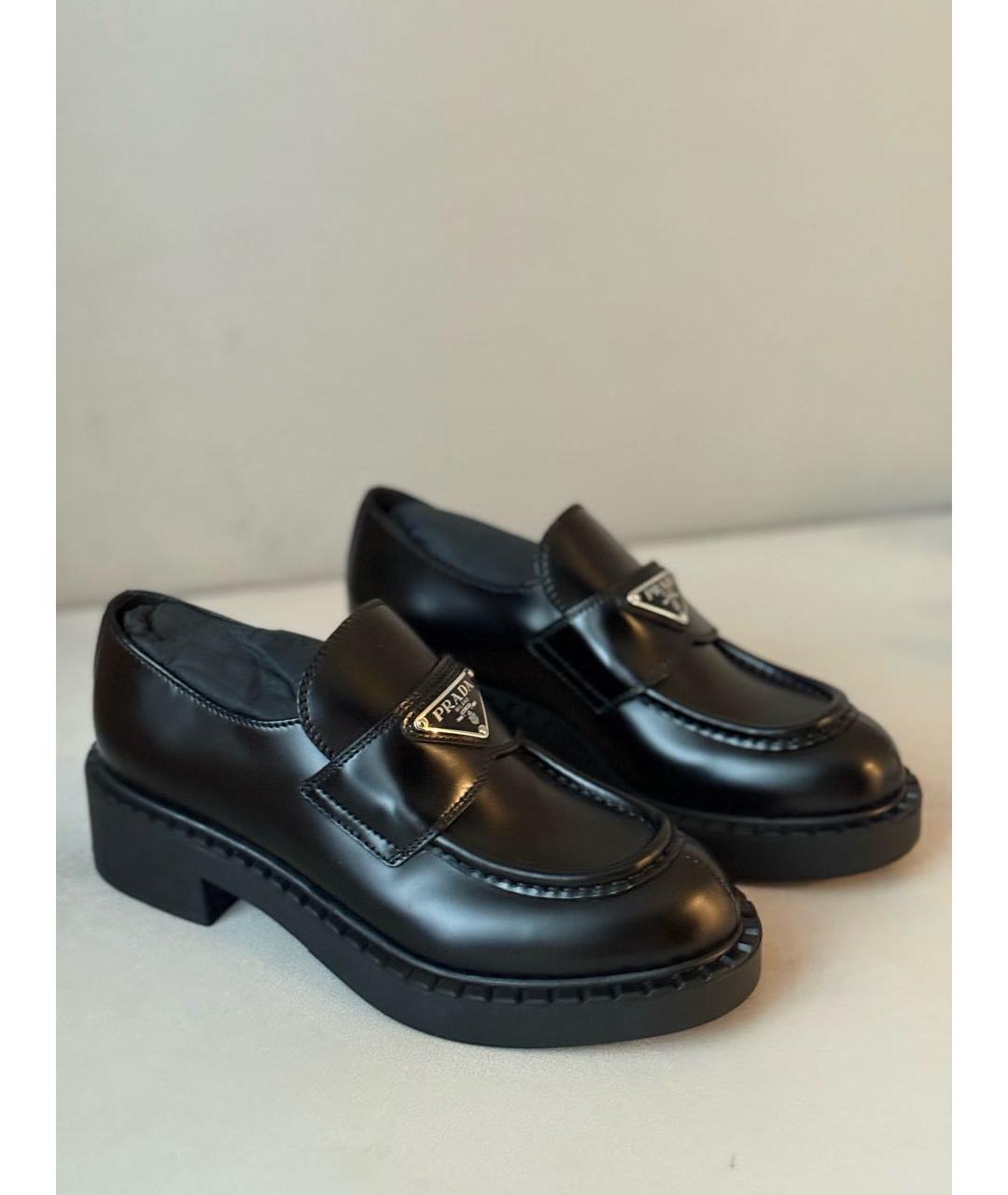 PRADA Черные лоферы из лакированной кожи, фото 5