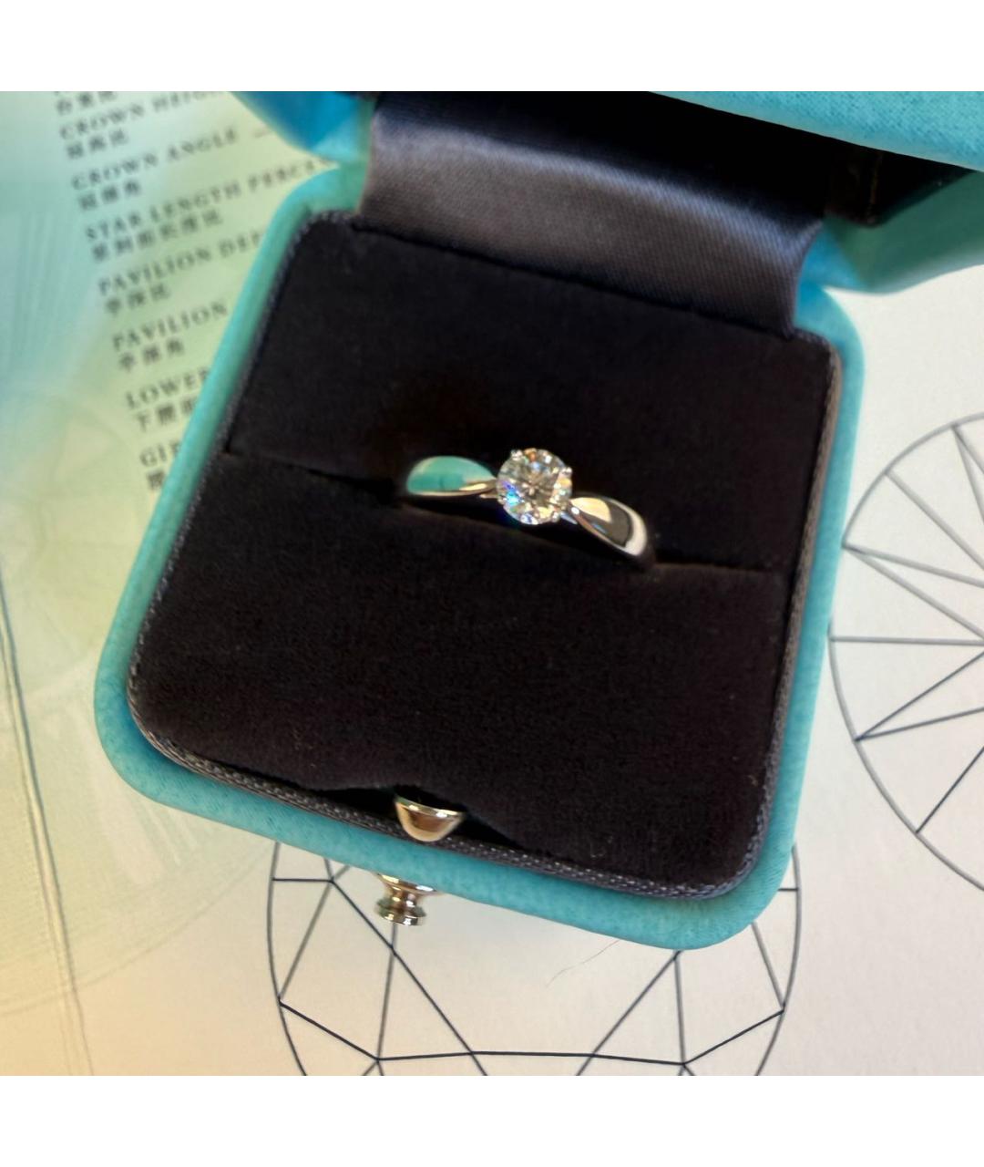 TIFFANY&CO Серебряное платиновое кольцо, фото 3