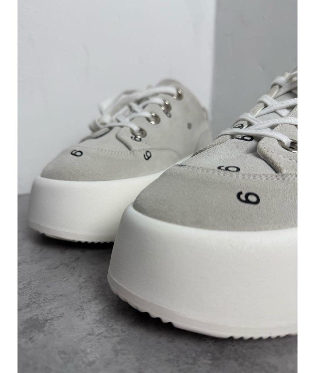 MM6 MAISON MARGIELA Серые замшевые кеды, фото 3