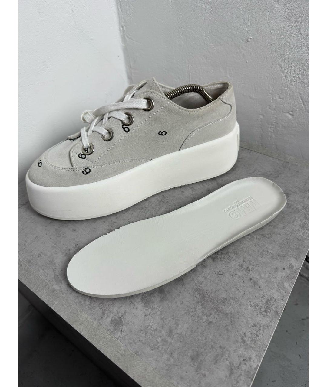MM6 MAISON MARGIELA Серые замшевые кеды, фото 4