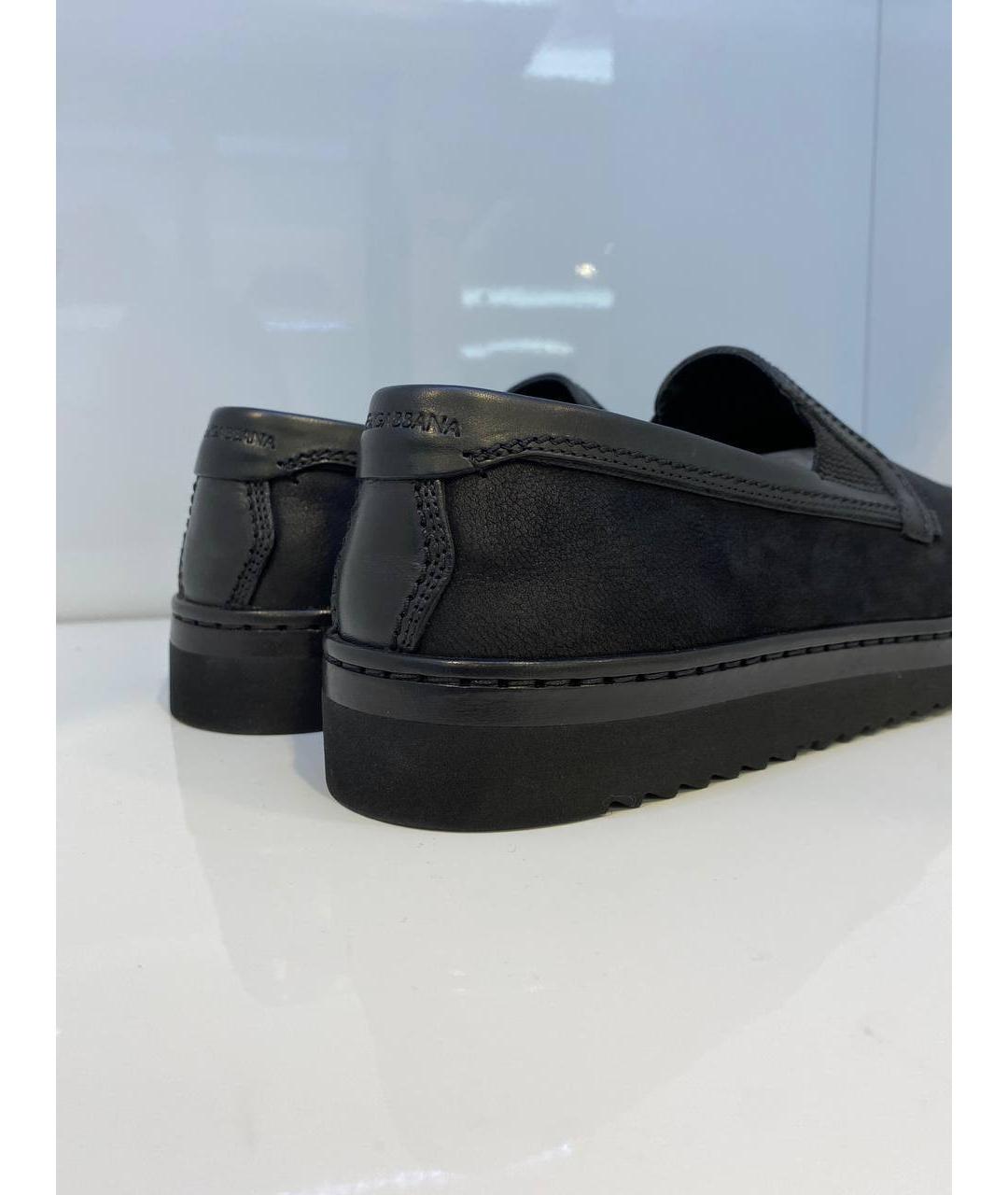 DOLCE&GABBANA Черные кожаные туфли, фото 3