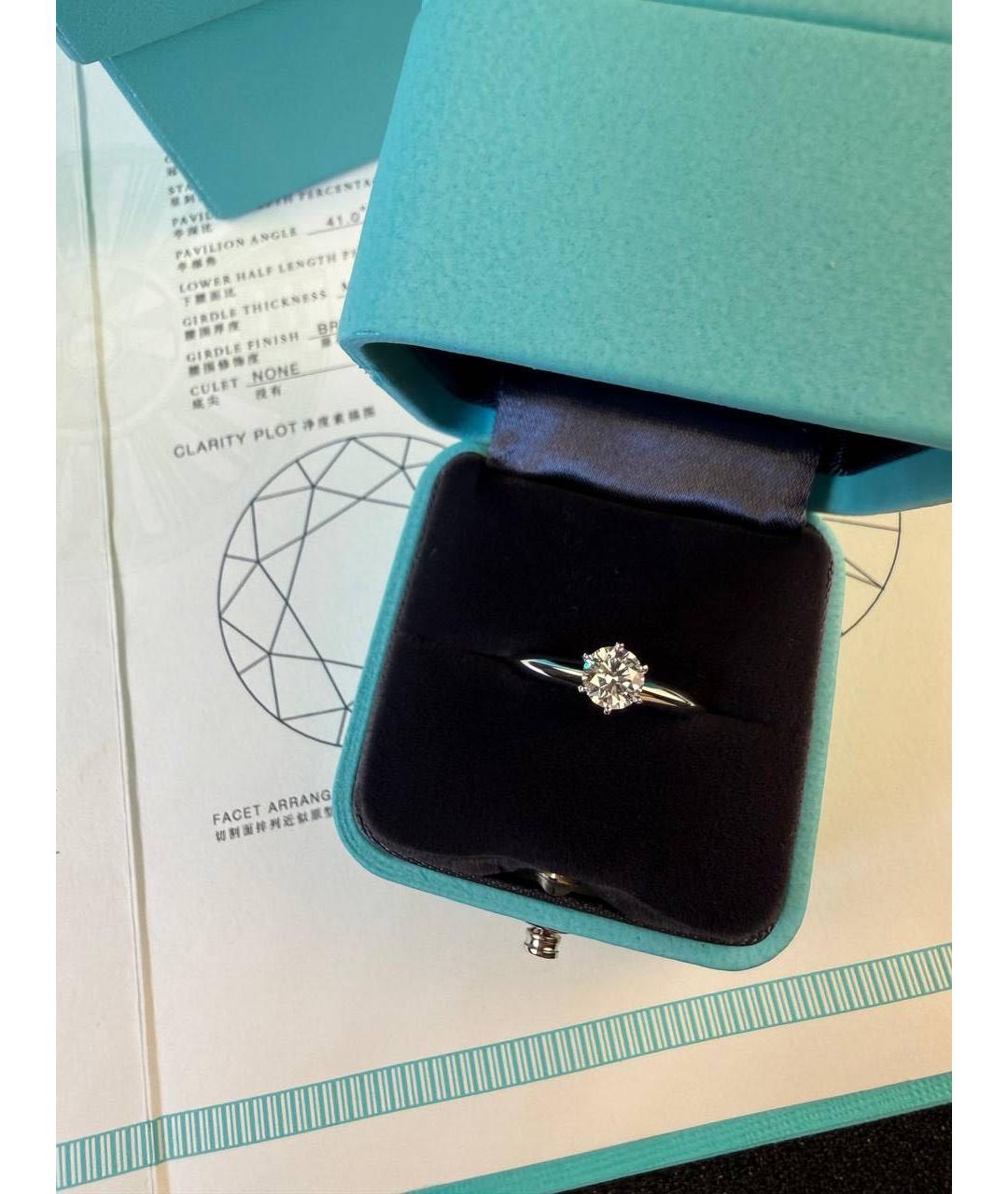 TIFFANY&CO Серебряное платиновое кольцо, фото 3