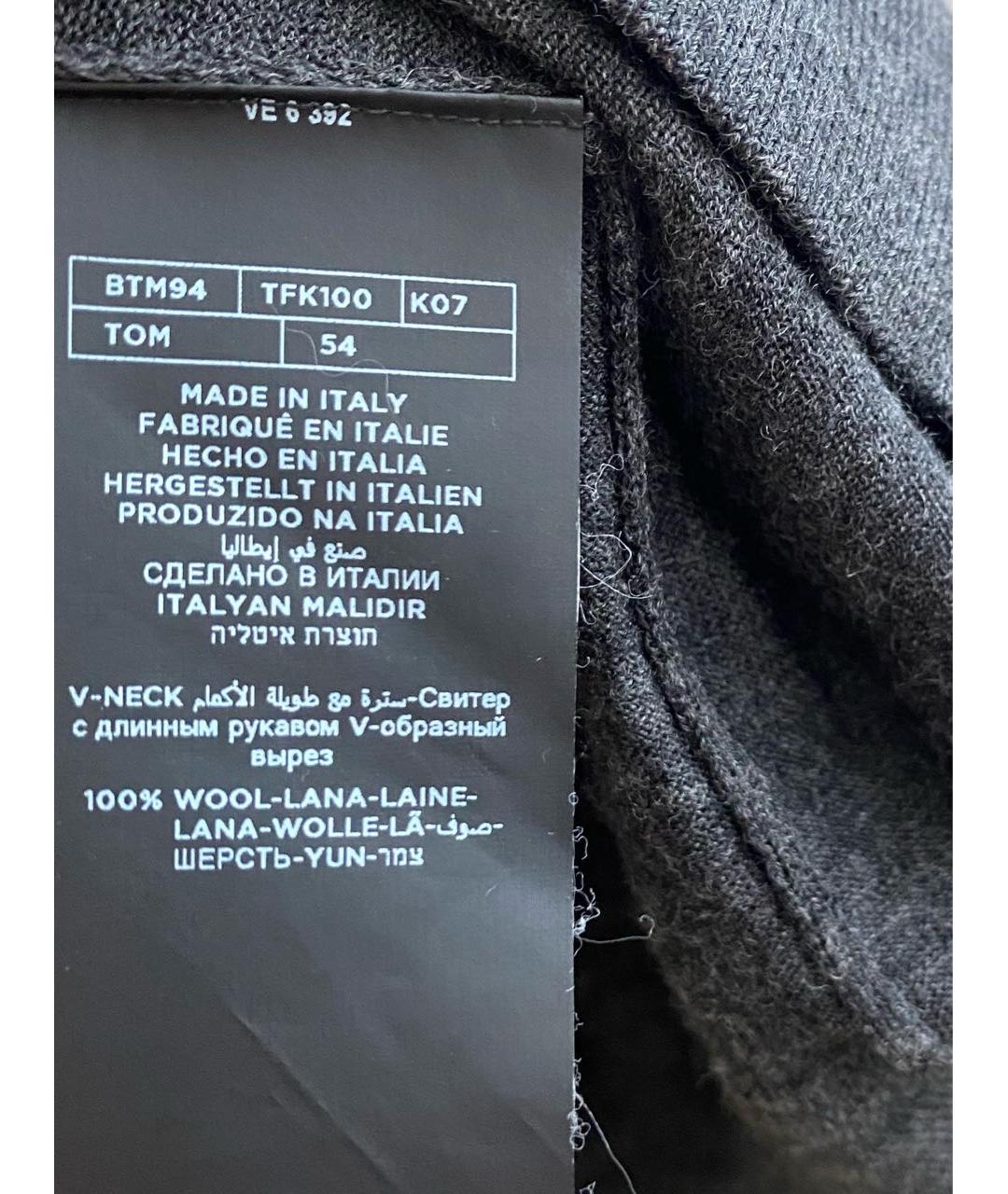TOM FORD Серый шерстяной джемпер / свитер, фото 7