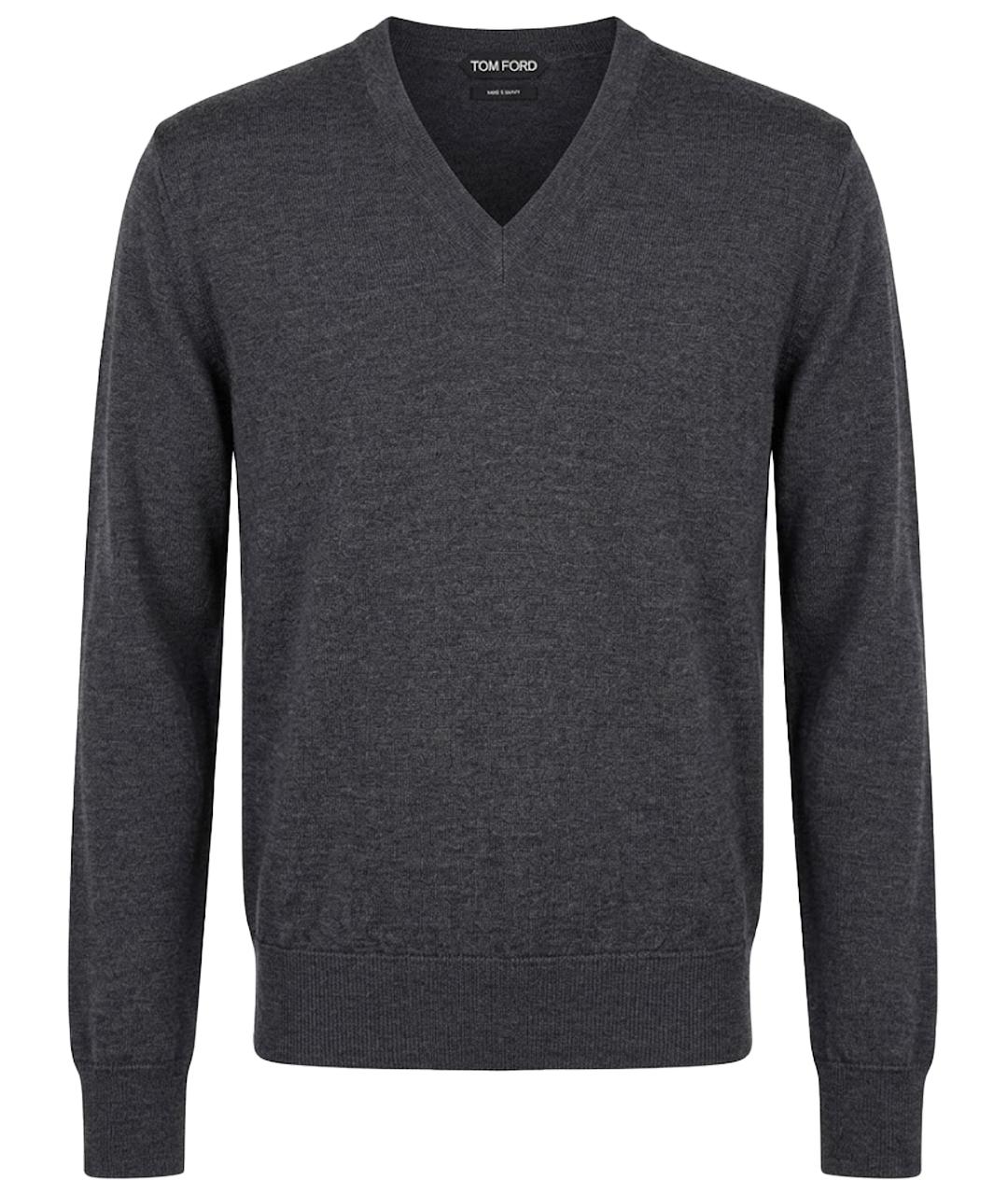 TOM FORD Серый шерстяной джемпер / свитер, фото 1