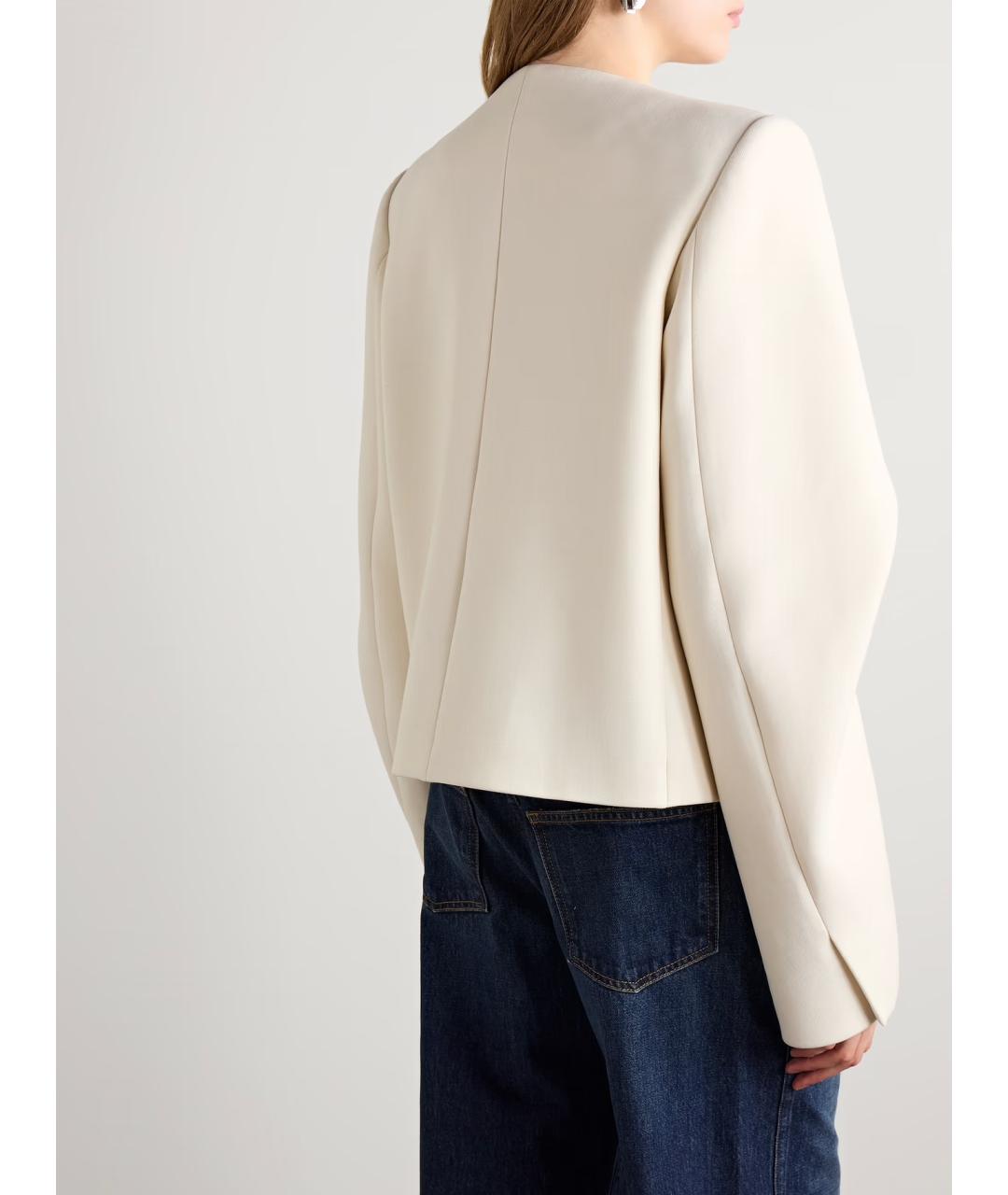 KHAITE Бежевый шерстяной жакет/пиджак, фото 3