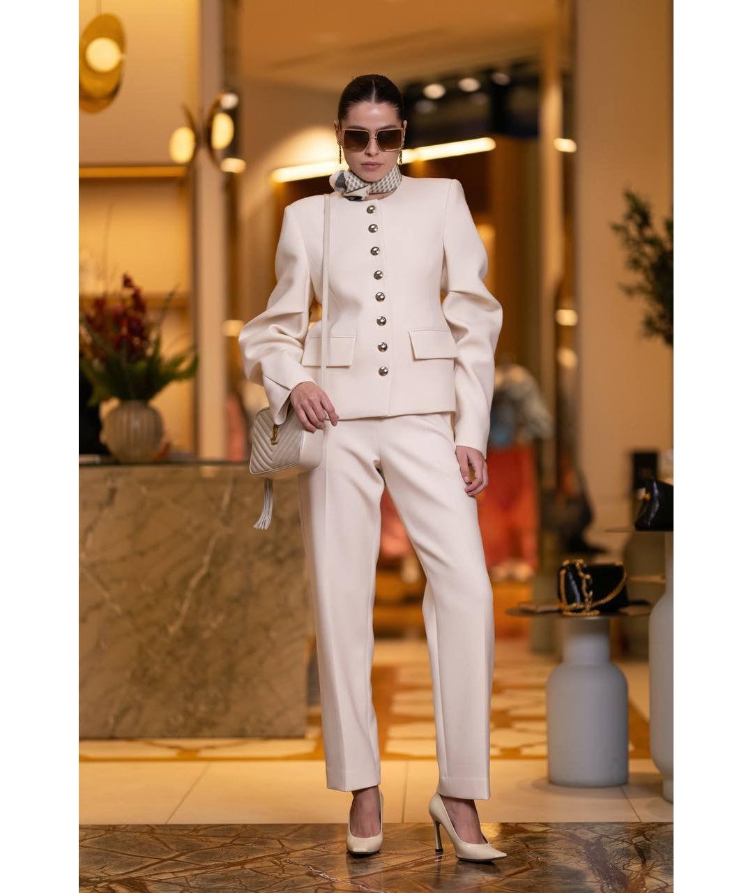 KHAITE Бежевый шерстяной жакет/пиджак, фото 8