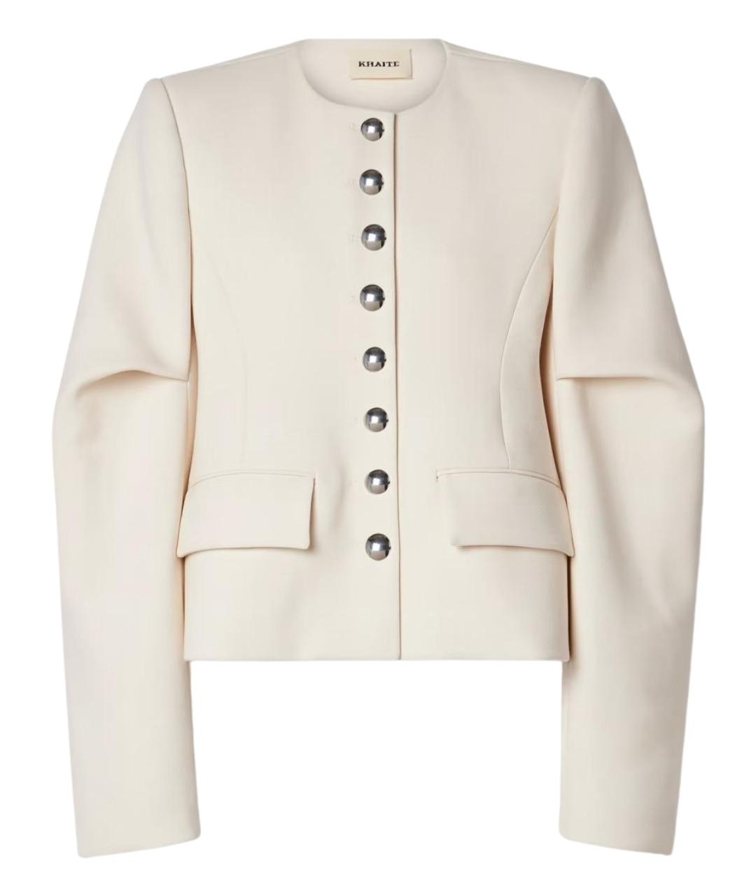 KHAITE Бежевый шерстяной жакет/пиджак, фото 1