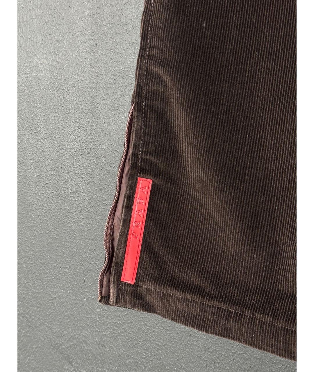 PRADA Коричневые повседневные брюки, фото 7
