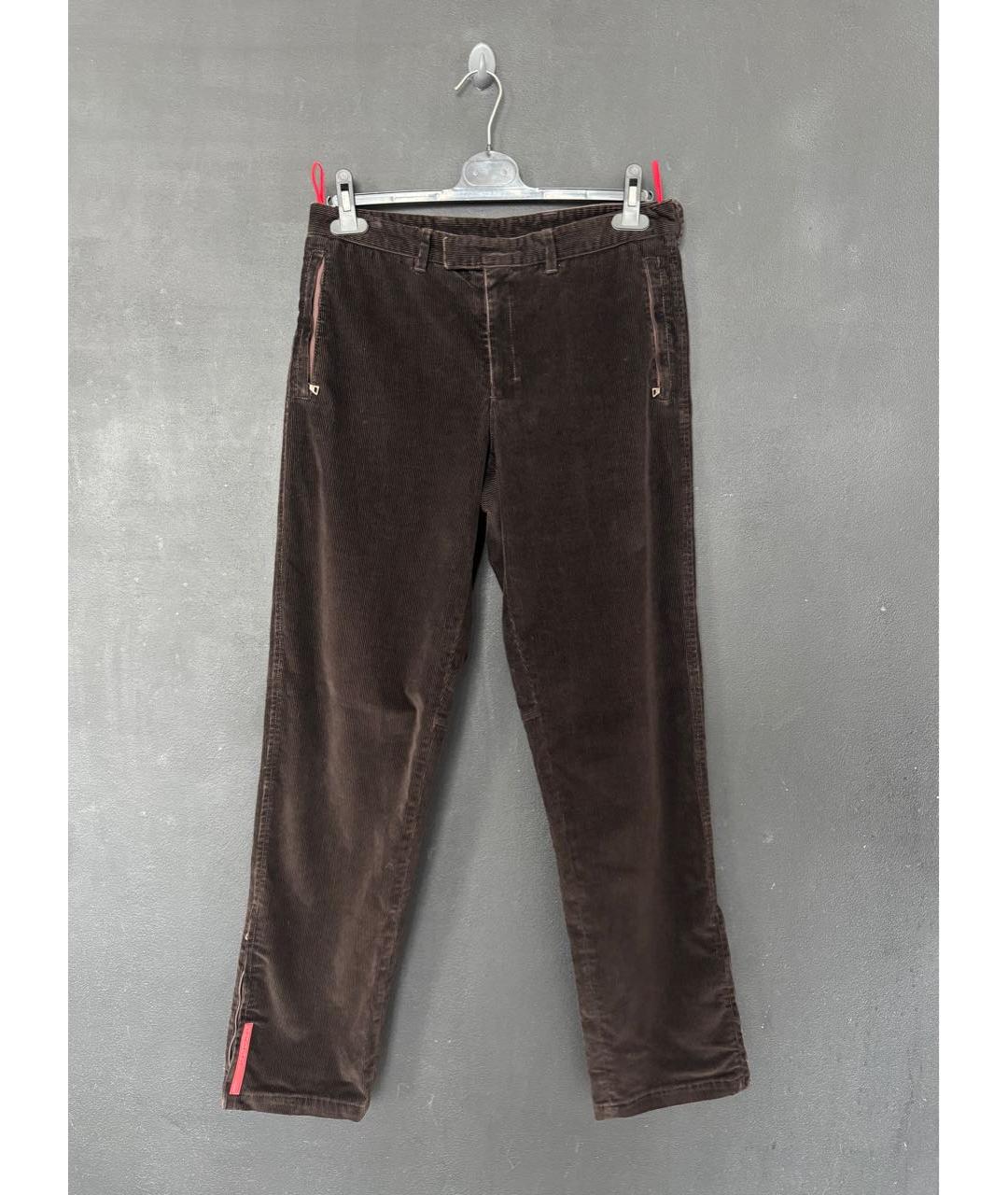 PRADA Коричневые повседневные брюки, фото 9