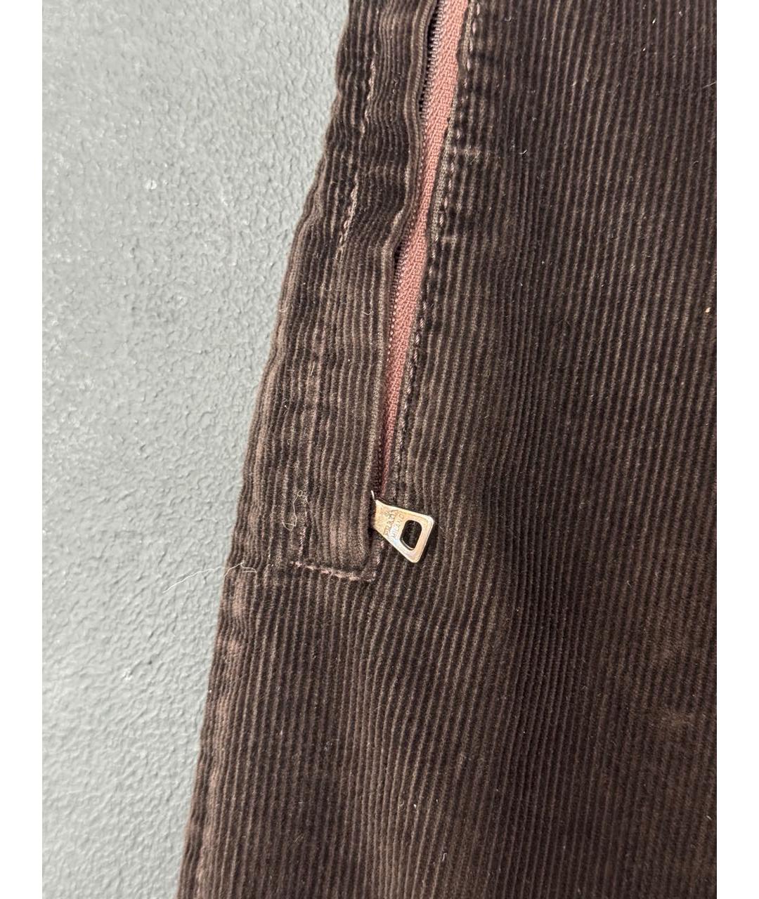 PRADA Коричневые повседневные брюки, фото 3