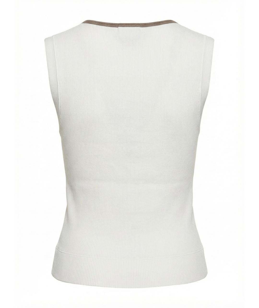 BRUNELLO CUCINELLI Белая хлопковая майка, фото 2