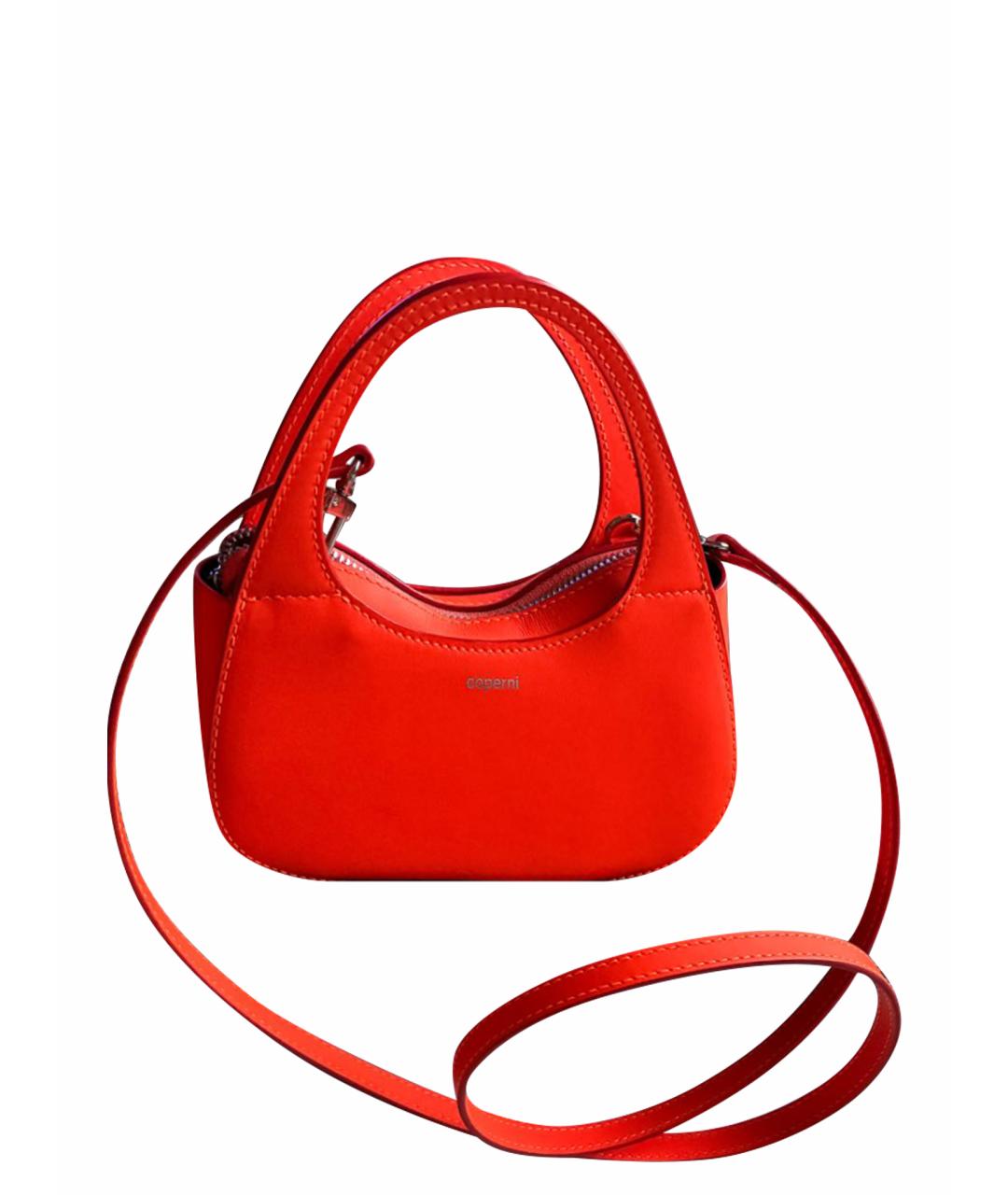 COPERNI Оранжевая кожаная сумка с короткими ручками, фото 1