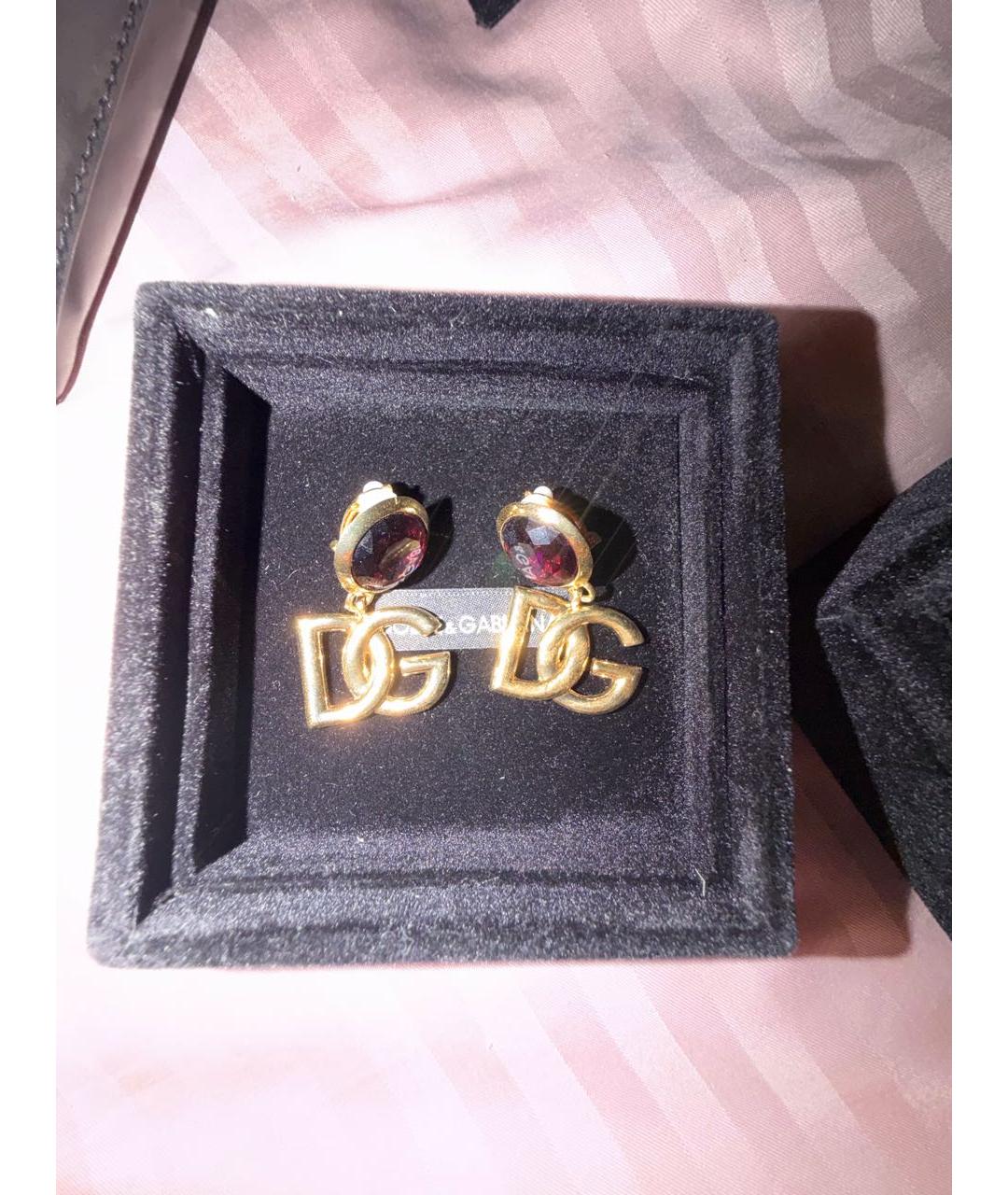 DOLCE&GABBANA Золотые металлические клипсы, фото 5