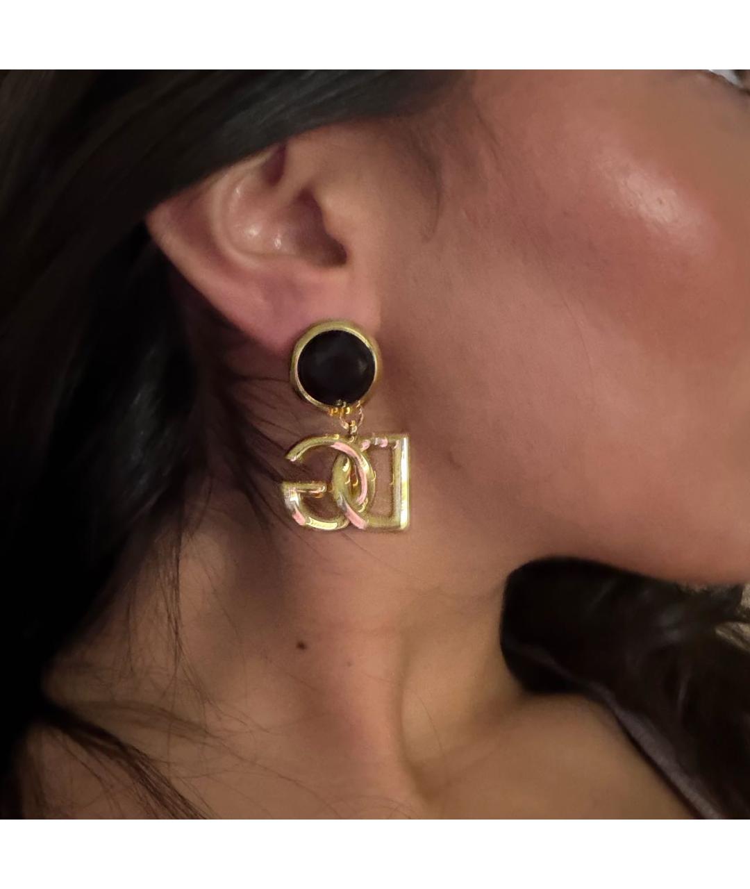 DOLCE&GABBANA Золотые металлические клипсы, фото 4