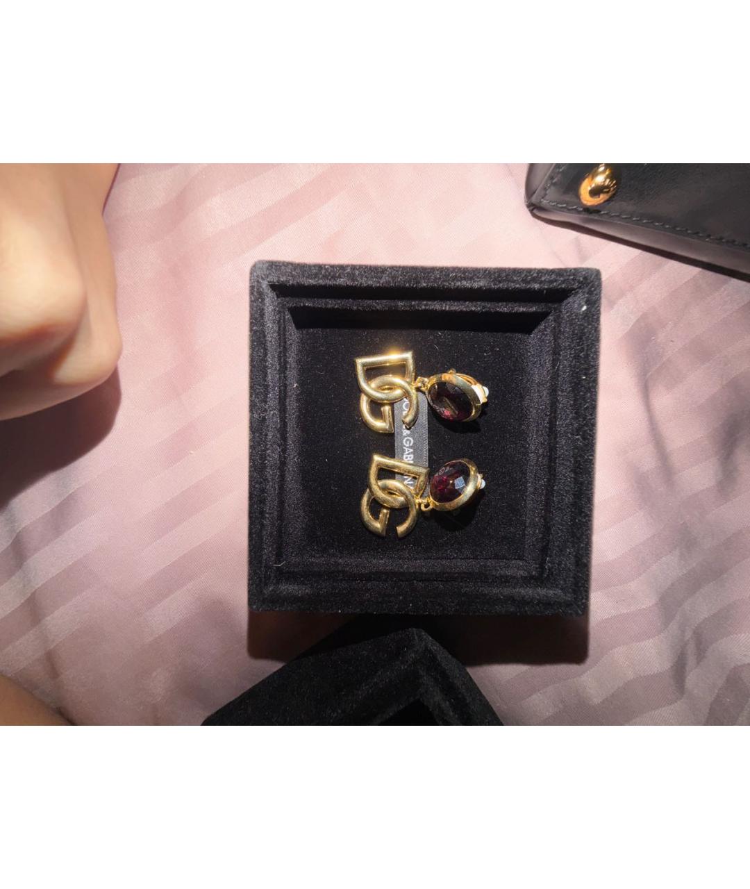 DOLCE&GABBANA Золотые металлические клипсы, фото 2