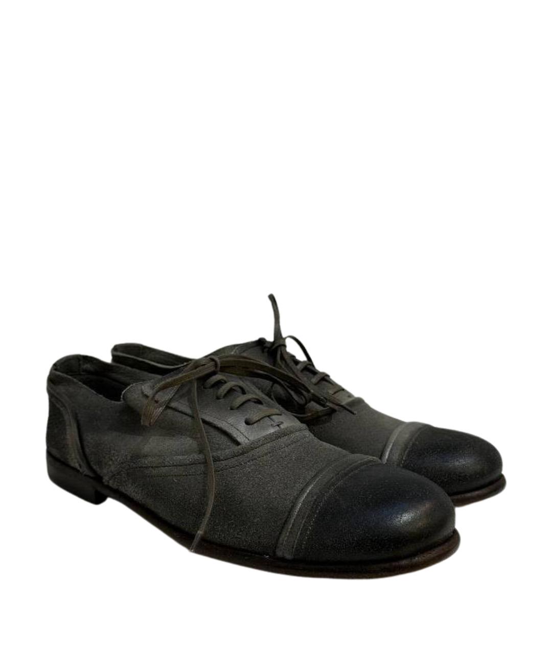 DOLCE&GABBANA Серые кожаные туфли, фото 1