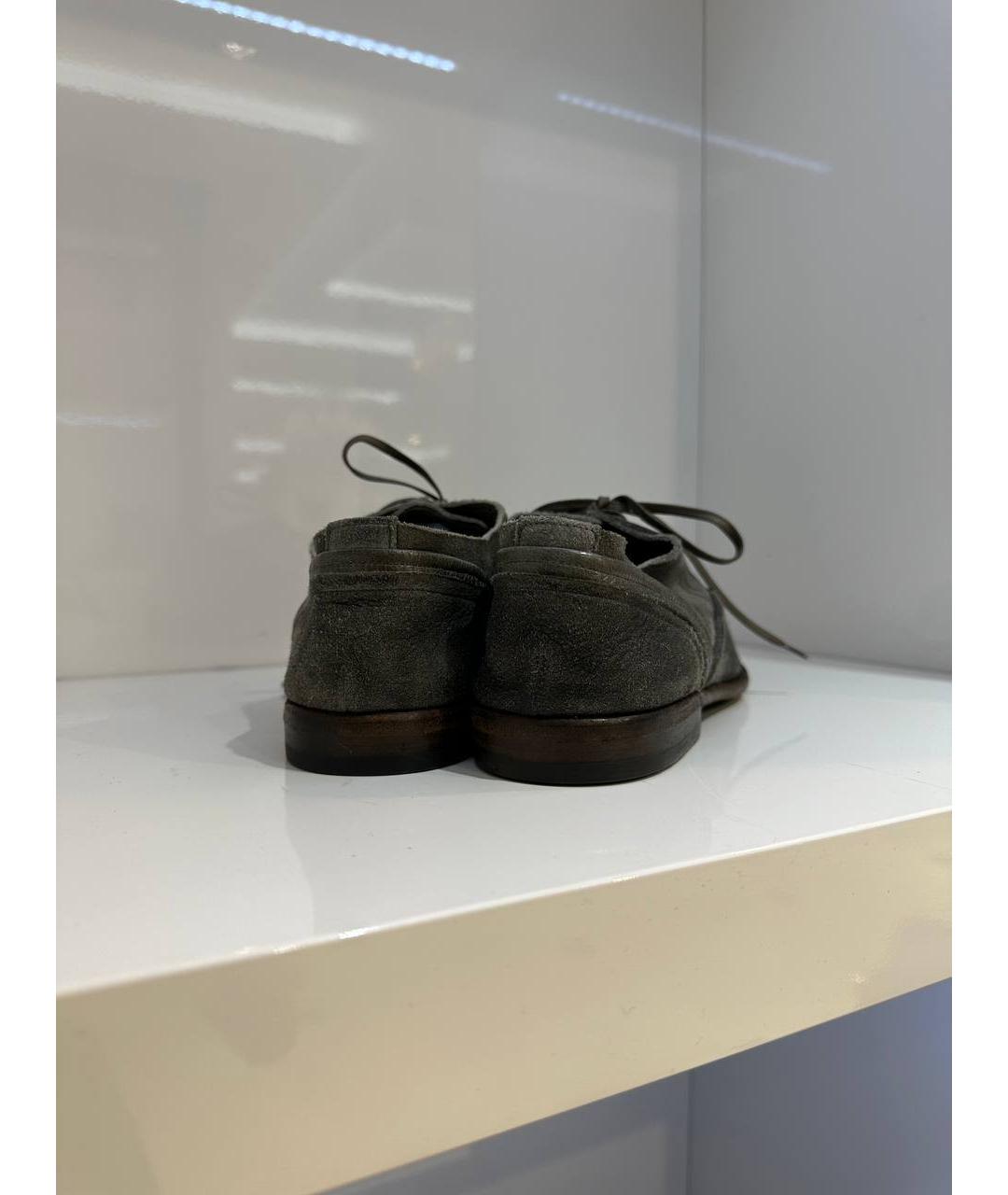 DOLCE&GABBANA Серые кожаные туфли, фото 3