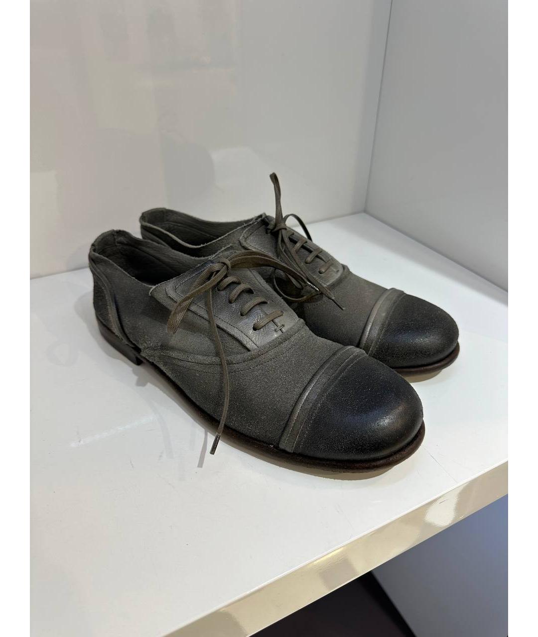 DOLCE&GABBANA Серые кожаные туфли, фото 2