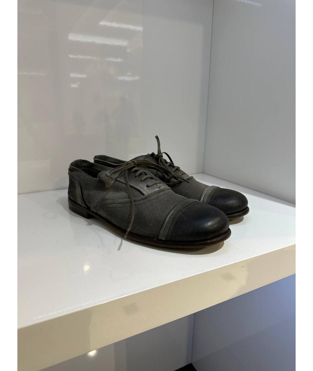 DOLCE&GABBANA Серые кожаные туфли, фото 4