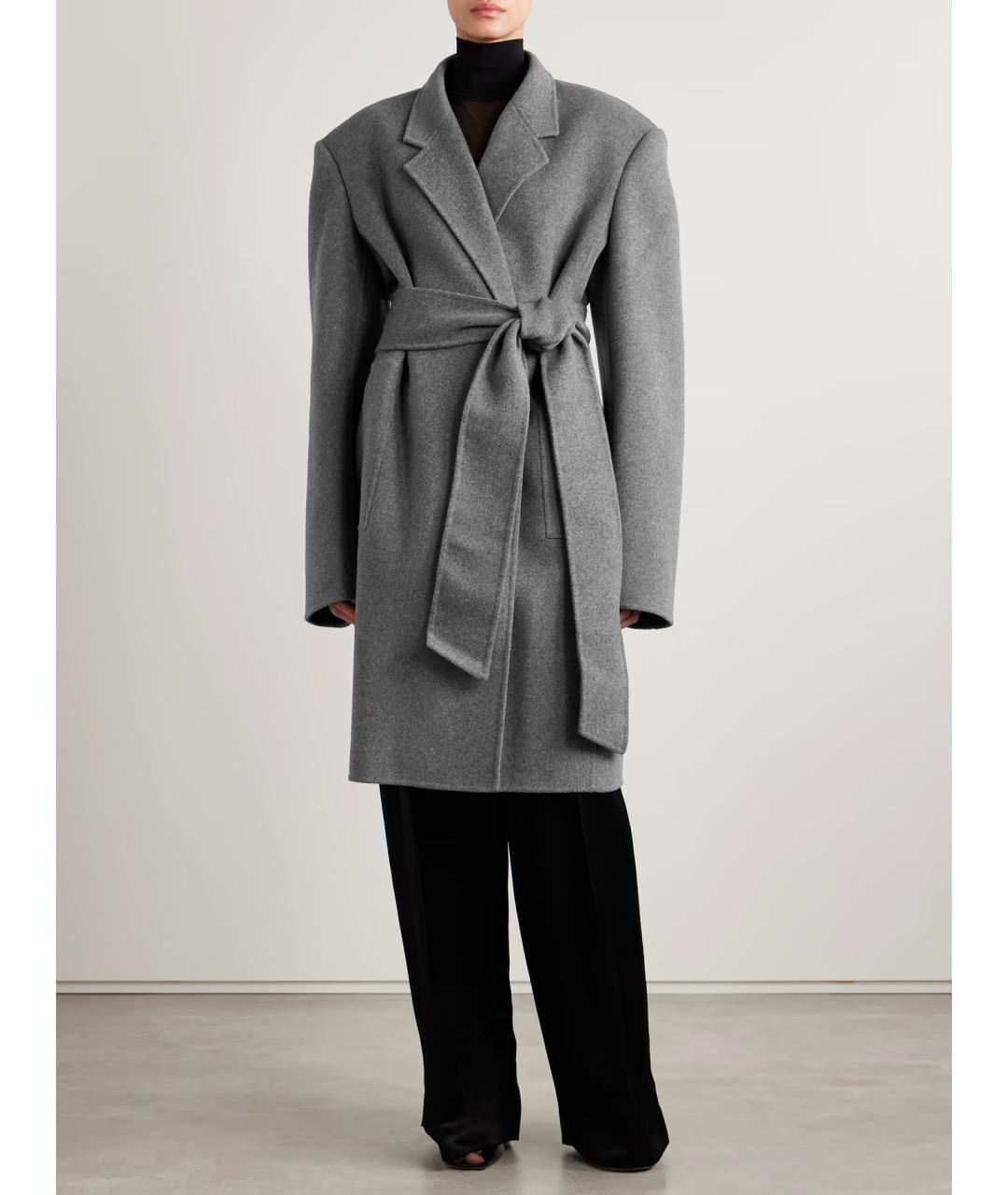 KHAITE Серое шерстяное пальто, фото 2