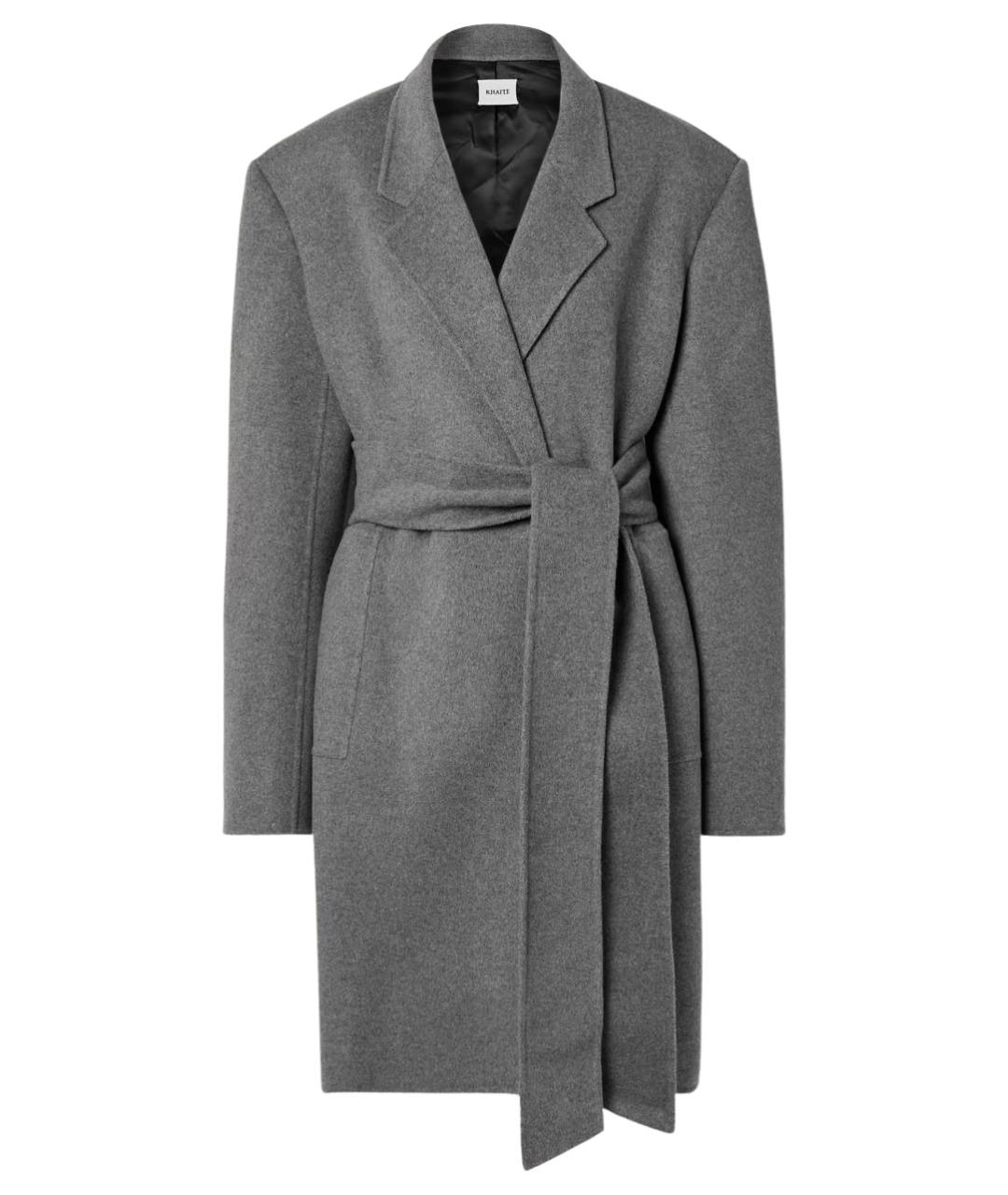 KHAITE Серое шерстяное пальто, фото 1