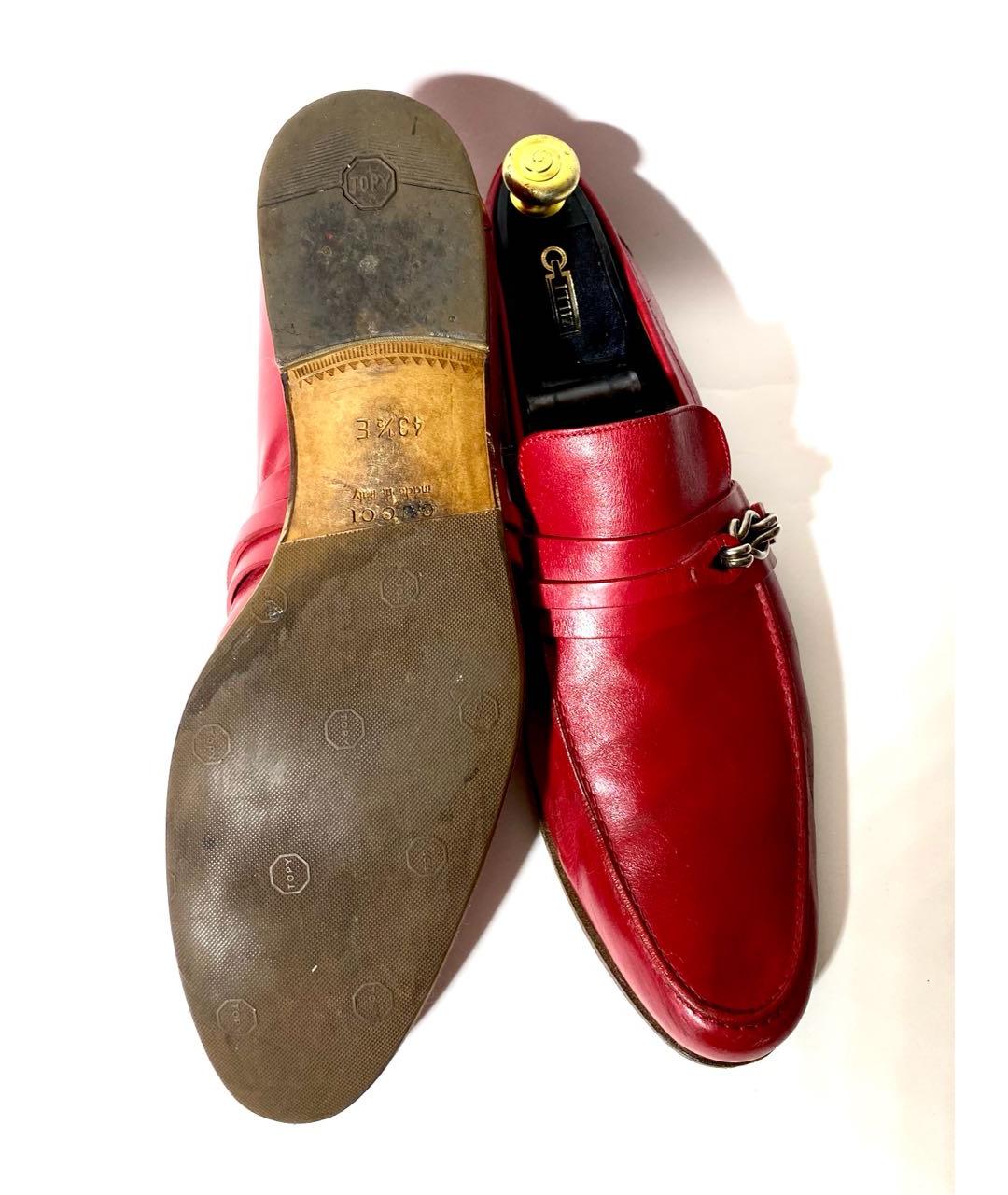 GUCCI Красные кожаные туфли, фото 5