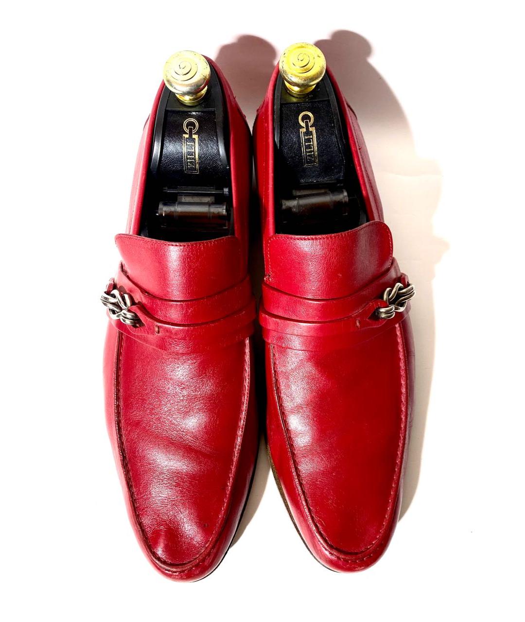 GUCCI Красные кожаные туфли, фото 3