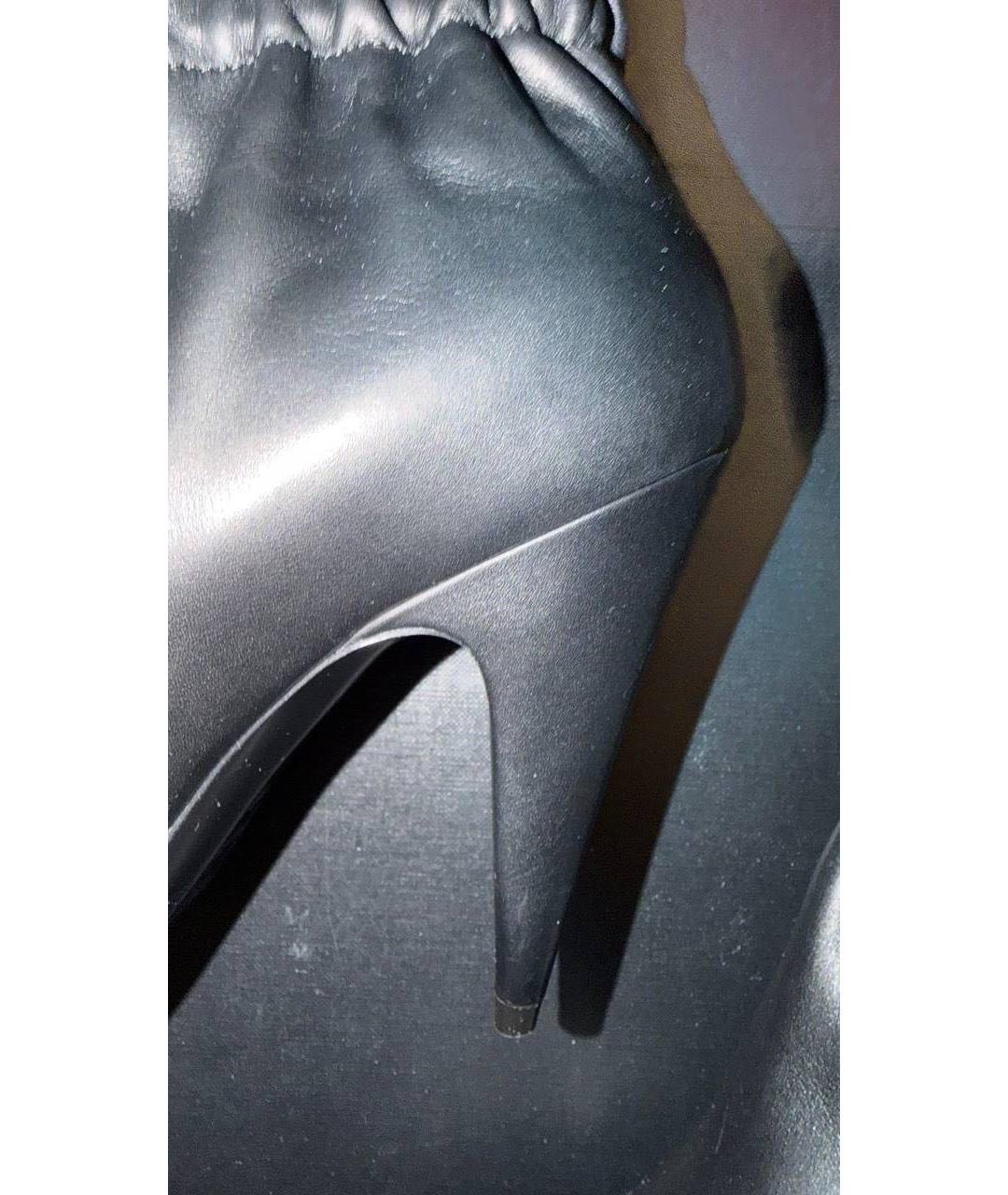 SAINT LAURENT Черные кожаные ботильоны, фото 3