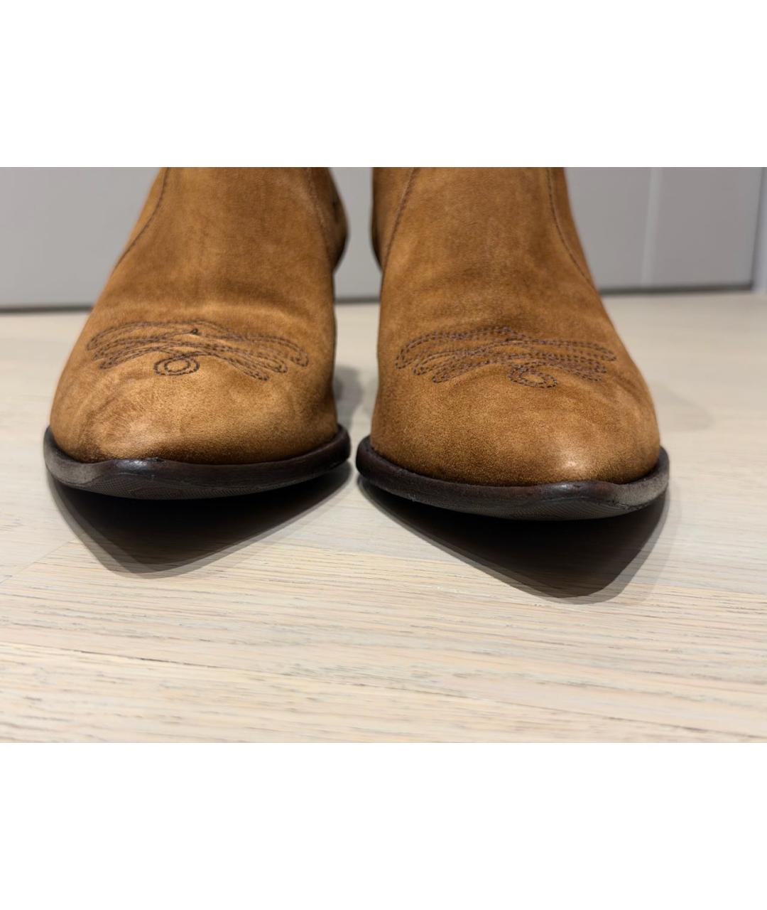 GIANVITO ROSSI Коричневые замшевые полусапоги, фото 6