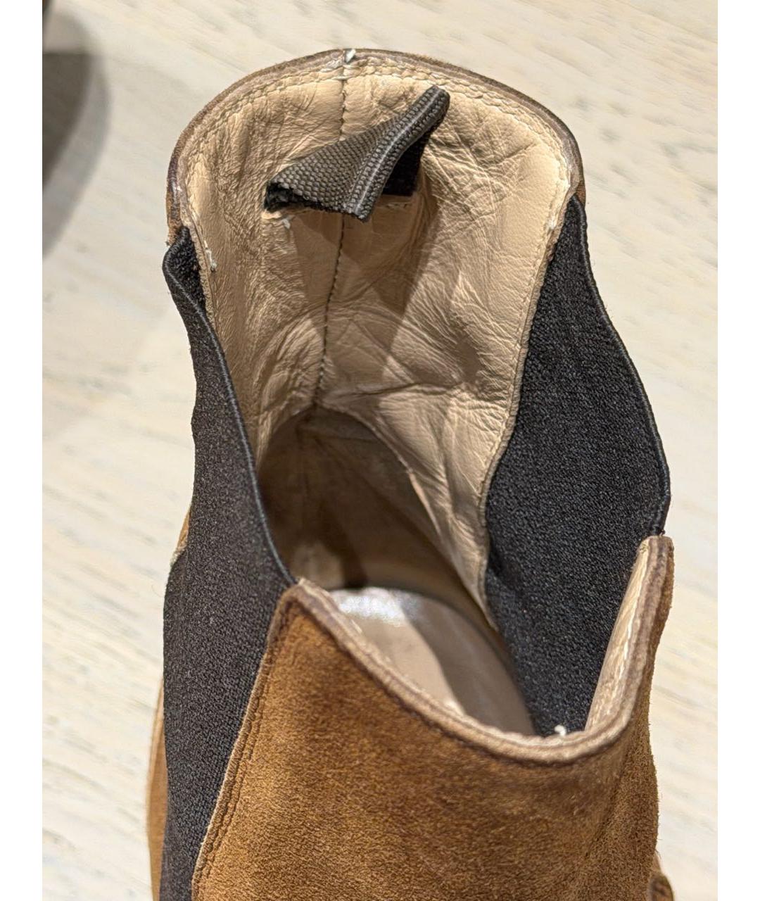 GIANVITO ROSSI Коричневые замшевые полусапоги, фото 8