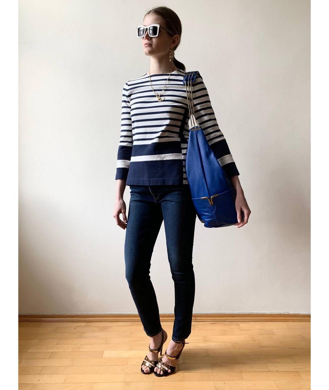 CELINE Темно-синий хлопковый джемпер / свитер, фото 2