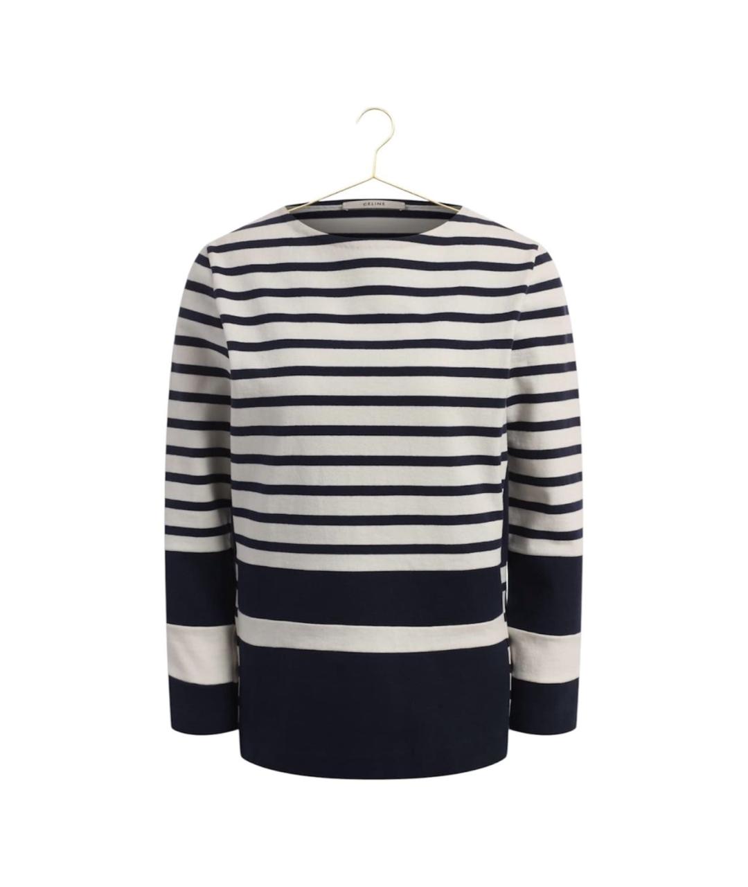 CELINE Темно-синий хлопковый джемпер / свитер, фото 4