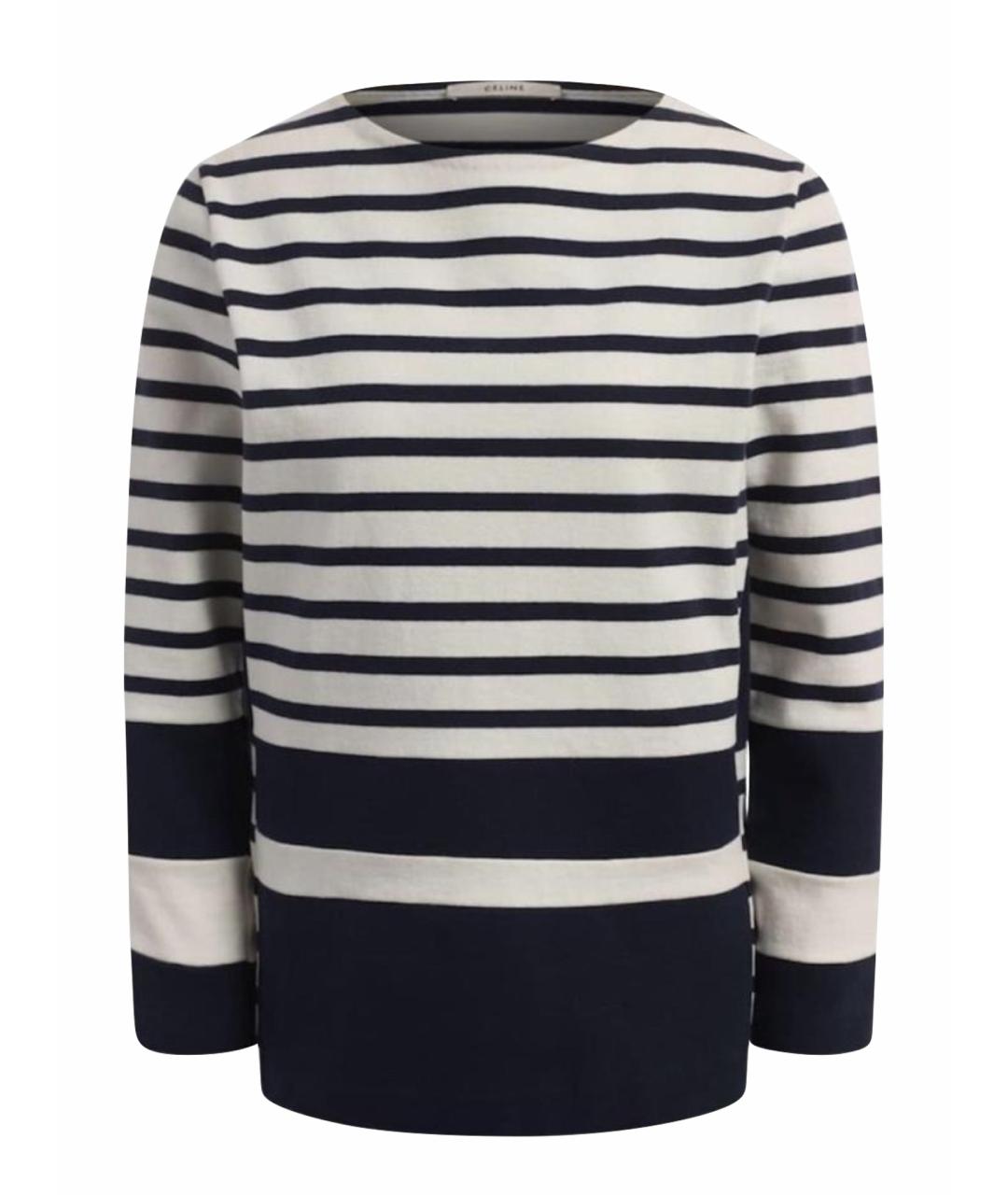 CELINE Темно-синий хлопковый джемпер / свитер, фото 5