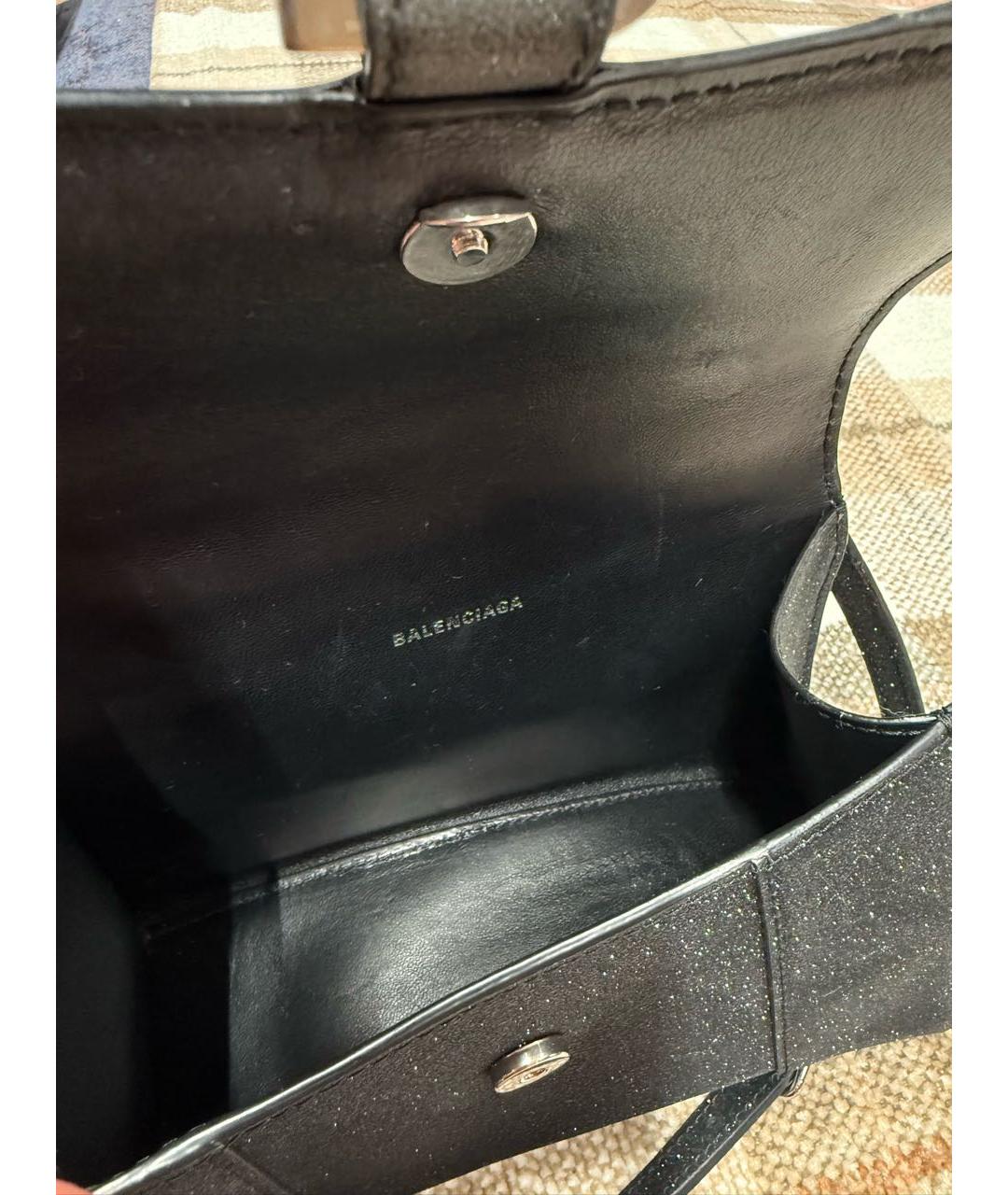 BALENCIAGA Черная кожаная сумка с короткими ручками, фото 4