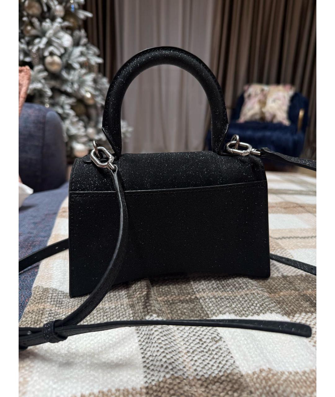 BALENCIAGA Черная кожаная сумка с короткими ручками, фото 3