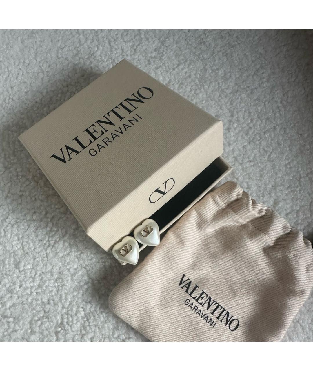 VALENTINO Белые латунные серьги, фото 6