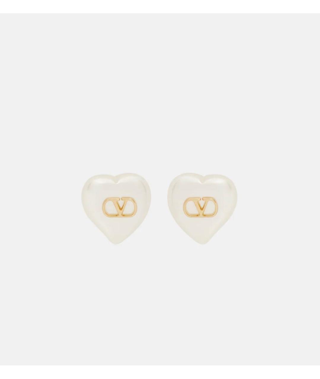 VALENTINO Белые латунные серьги, фото 7