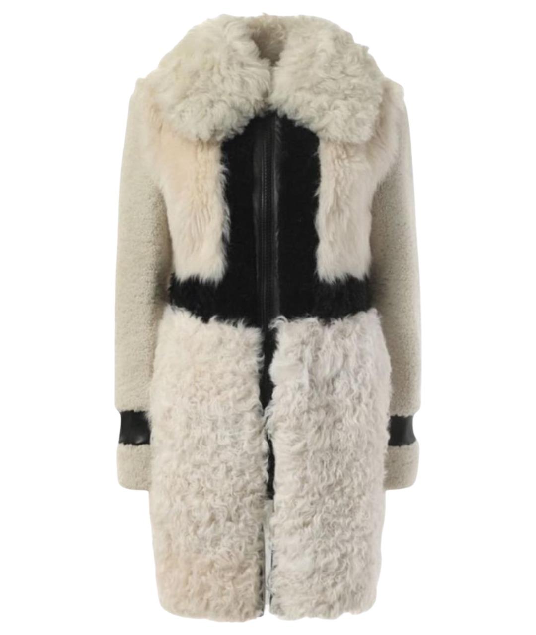 CELINE Бежевая меховая дубленка, фото 1