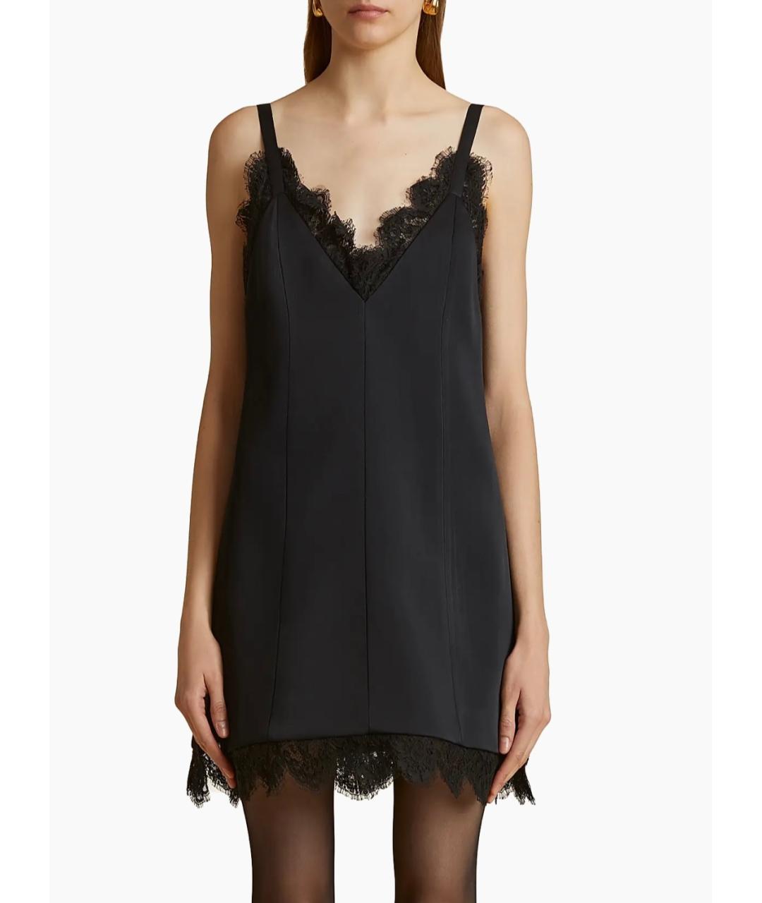 KHAITE Черное ацетатное коктейльное платье, фото 4