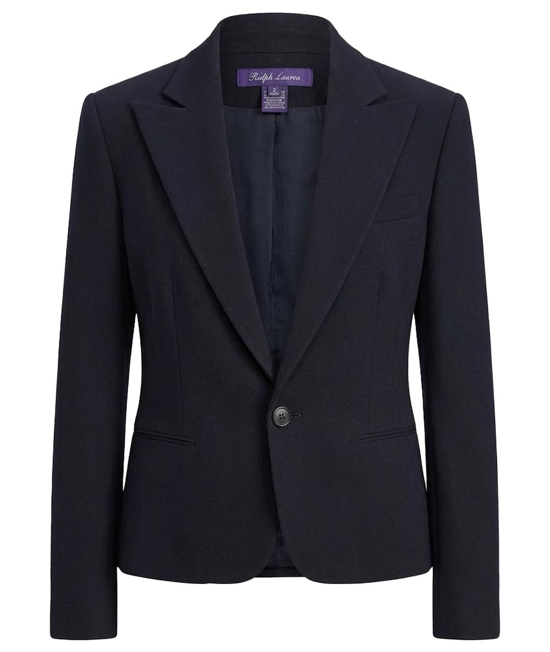 RALPH LAUREN PURPLE LABEL Черный шерстяной жакет/пиджак, фото 1