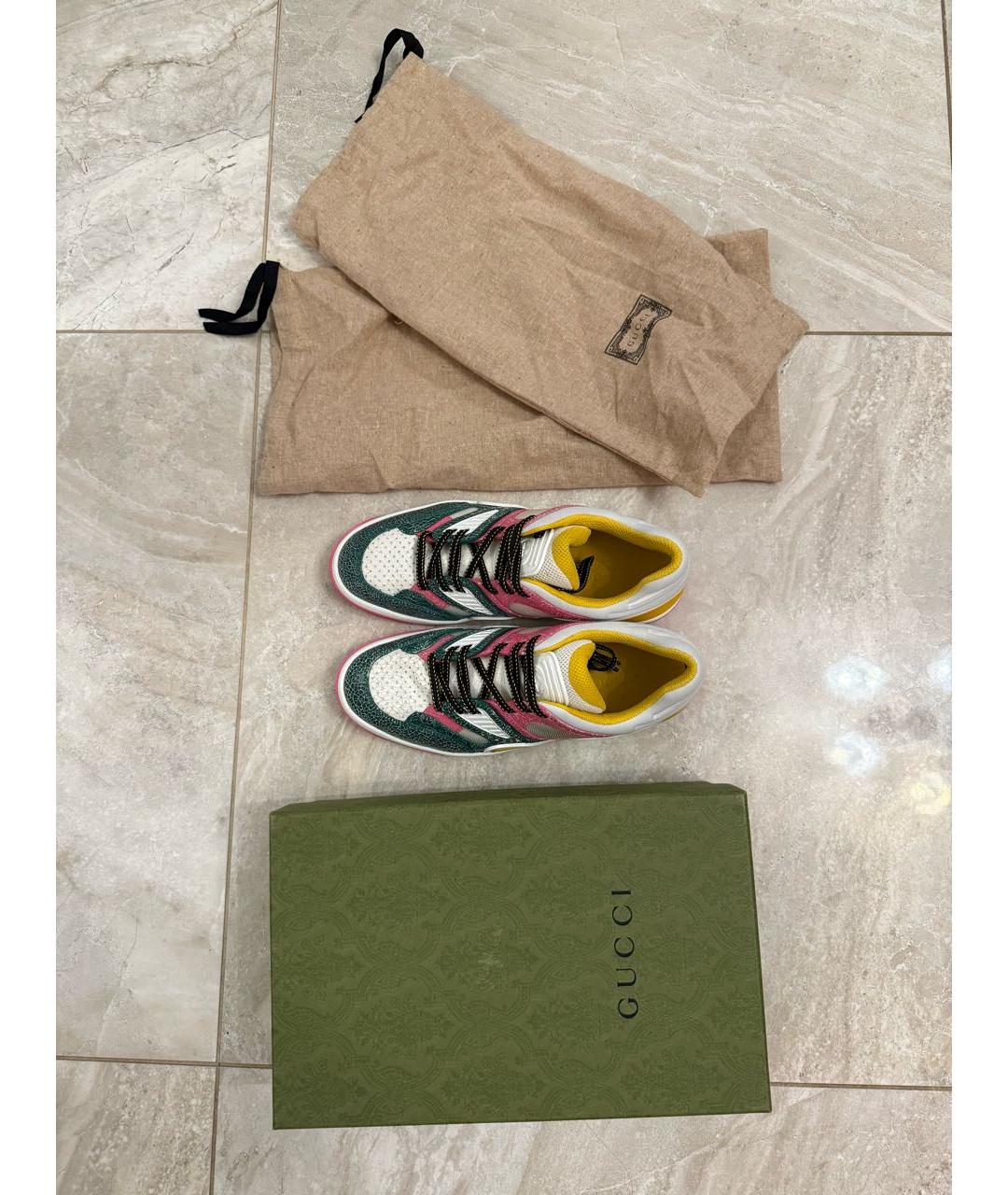 GUCCI Мульти кожаные кроссовки, фото 5