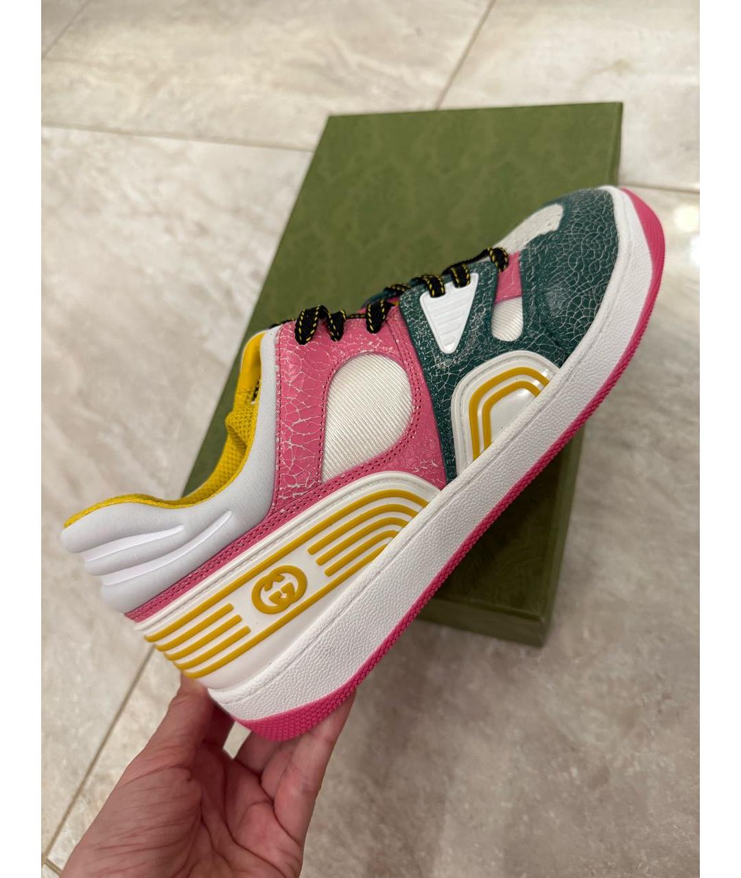 GUCCI Мульти кожаные кроссовки, фото 6