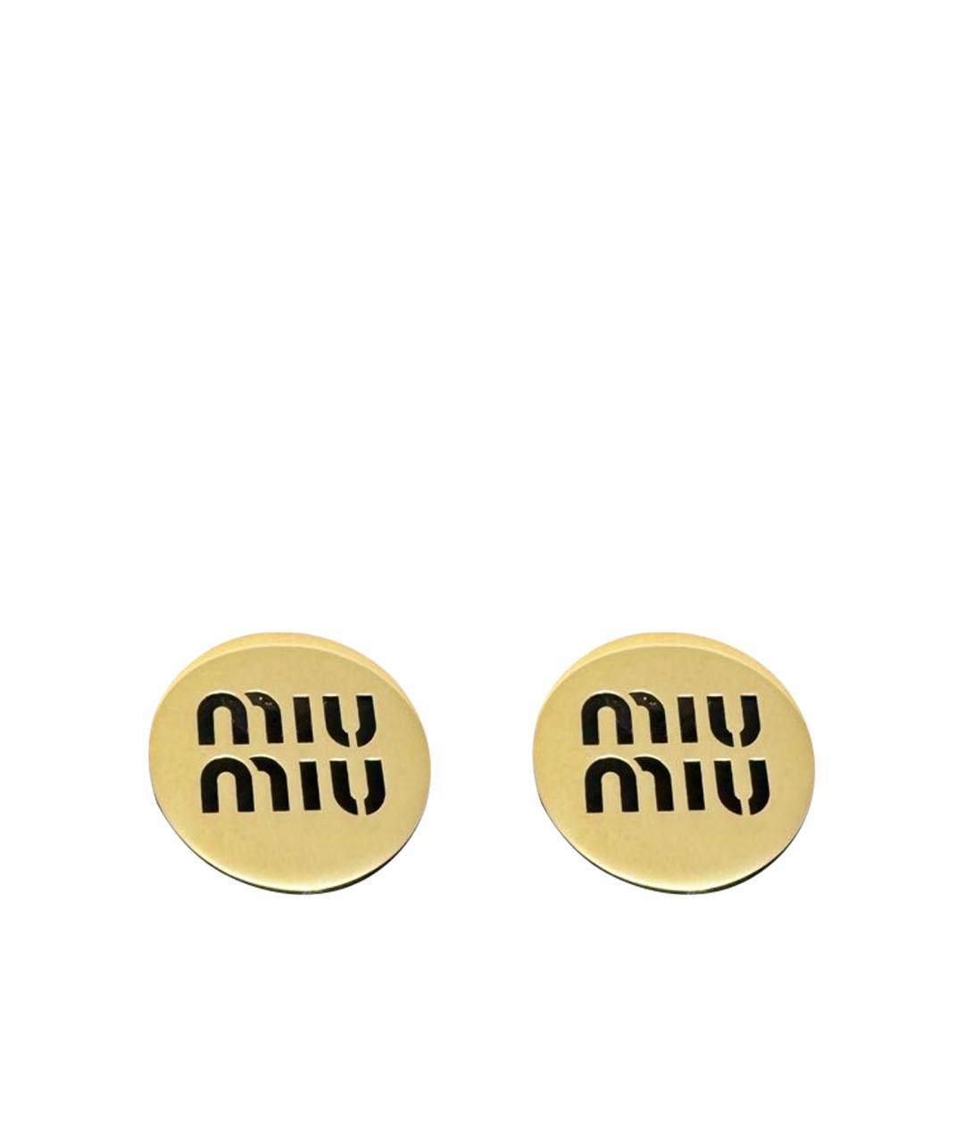 MIU MIU Золотые металлические серьги, фото 1